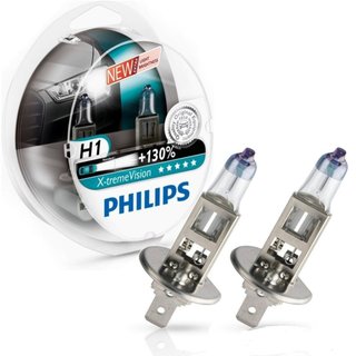 philips-12258xvs2 Лампа H1 X-TREME VISION +130% 12V 60/55W P43T-38 (2шт)