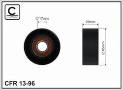 29x65x17 Ролик натяжителя CAFFARO 13-96