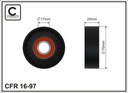 70x17x24  Ролик натяжника