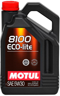 motul-839551 Олива 5W30 ECO-lite SAE 8100 (5L) (GM-dexos1 GEN3/FORD M2C 929-A/M2C 946-A ) (107252/108214/104989)