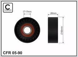 65x17x26 Ролік Opel 1.3CDTI 03-> 65X17X26