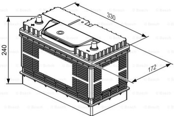 bosch-0092t30500 Акумуляторна батарея 105Ah/800A (329x174x237/+L/B01)