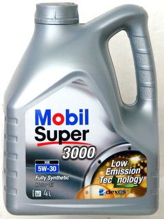 mobil-5w304l3000xe Моторне мастило Super 3000 XE 5W-30 4L, C3, LL-04, WSS M2C 917A, МВ 229.31/229.51/229.52, GM dexos 2, GM-LL-В-025, GM-LL-A-025, VW 505 01/505 00