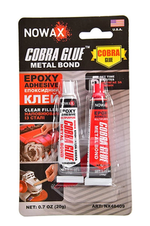 cobra-nx48409 Клей епоксидний 2комп. сталевого кол. 20g (для алюмінію, латуні, міді, заліза, оловяних сплавів, звичайної і неіржавіючої сталі)