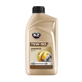 k2-o5561e Олива трансмісійна K2 Synthetic Gear Oil GL-5 75W-90 1 л (O5561E)