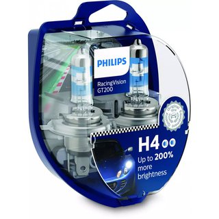 philips-12342rgts2 Лампа галогенна Philips Racingvision Gt200 +200% 12В H4 60/55Вт +200% 12342RGTS2