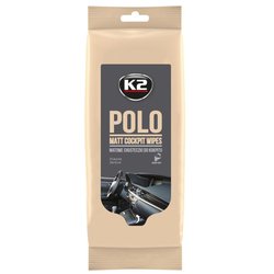 Серветки вологі для очищення панелі приладів та пластикових деталей POLO PROTECTANT WIPES MAT 24 шт
