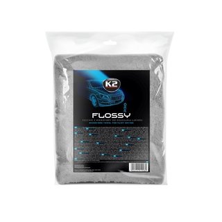 k2-d0220 Рушник K2 Flossy PRO для сушки лакофарбової поверхні мікрофібра 90 см x 60 см