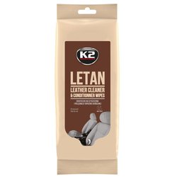 Серветки вологі для очищення та освіжування шкіряних поверхонь LETAN WIPES