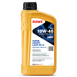 rowe-20058001099 Олива 10W40 HIGHTEC SUPER LEICHTLAUF HC-O (1L) (VW 501 01/505 00/MB 229.3/226.5/229.1/RN 0700/0710)