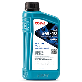 rowe-20163001099 Олива 5W40 HIGHTEC SYNT RS HC-D (1L) (BMW LL-01/MB 229.5/Porsche A40/VW 502 00/505 00)