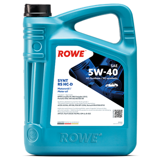 rowe-20163005099 Олива 5W40 HIGHTEC SYNT RS HC-D (5L) (BMW LL-01/MB 229.5/Porsche A40/VW 502 00/505 00)
