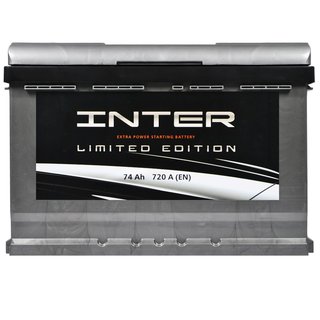 inter-74ah720a Автомобільний акумулятор INTER limited edition (L3) 74Ah 720A R+