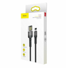 baseus-calklfgg1 Кабель Baseus Cafule Cable（special edition）USB For iP 2.4A 1M Grey+Black