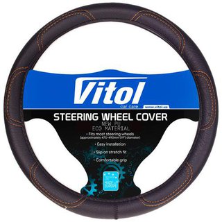 vitol-16113l Чохол на кермо чорний L