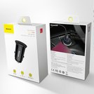 BASEUS, CCALL-YS01, АЗП Baseus Circular Plastic A+C 30W  PPS Car Charger Black