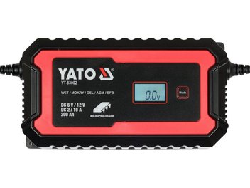 yato-yt83002 Зарядний мережевий прилад з LCD дисплеєм 230В до акумуляторів 6V-2А 12V-10А Yat