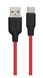 Кабель HOCO X21 Plus USB to Type-C 3A, 0.25m, silicone, silicone connectors, Black+Red