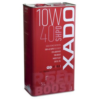 xado-xa26349 Напівсинтетична олива XADO Atomic Oil 10W-40 SHPD (SL/CI-4) RED BOOST 5l