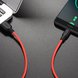 Кабель HOCO X21 Plus USB to Type-C 3A, 1m, silicone, silicone connectors, Black+Red