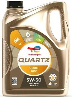 total-5w304l9000nfc Моторне мастило QUARTZ 9000 NFC 5W30 4L, A5/B5,API-SL/CF,WSS M2C-913B,WSS M2C-913C