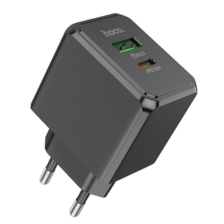 hoco-6942007603898 Мережевий зарядний пристрій HOCO CS14A Ocean PD20W+QC3.0 charger Black