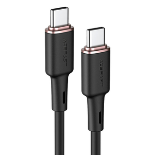 acefast-afc203b Кабель ACEFAST C2-03 Type-C to Type-C 3A, 60W, 1.2m, silicone, zinc connectors, Black
