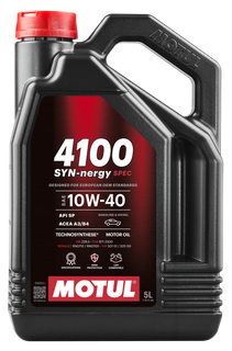 motul-10w405lsynnergyspec4100 Моторне мастило 4100 SYN-NERGY SPEC 4100 10W40 5L, ACEA A3/B4, VW 501 01/505 00, MB 229.3, PSA B71 2300, RN0710, API SP