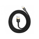 Кабель Baseus Cafule Cable Lightning – USB 2.0 м 1.5 A Black-Gold (CALKLF-CV1)