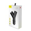 baseus-ccallyx01 АЗП Baseus Y type dual USB+cigarette lighter extended car charger 3.1 A Black
