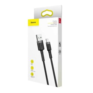 baseus-calklfcg1 Кабель Baseus Cafule Cable USB For Lightning 1.5A 2m Gray+Black