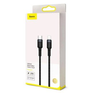 baseus-catlklf91 Кабель Baseus Cafule Cable Type-C to iP PD 20W 1m Red+Black