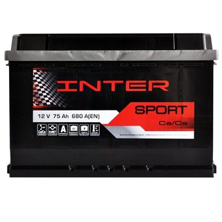 inter-75ah680ar Автомобільний акумулятор INTER Sport 75Ah 680A R+ (L3)