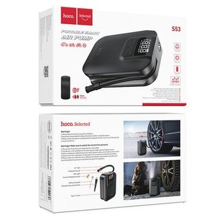 hoco-6931474750136 Автомобільний насос HOCO S53 Breeze portable smart air pump Black