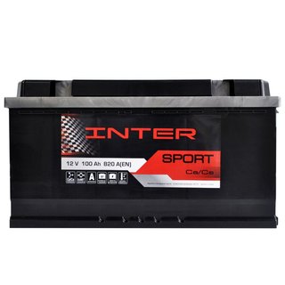 inter-100ah840ar Автомобільний акумулятор INTER Sport 100Ah 840A R+ (L5)